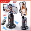 360 ° อุปกรณ์กันสั่นแบบหมุนได้สำหรับสมาร์ทโฟนพร้อมการติดตามใบหน้าอัตโนมัติและรีโมทคอนโทรล, ที่วางโทรศัพท์สำหรับวิดีโอสตรีมมิ่งวิดีโอบล็อกสด